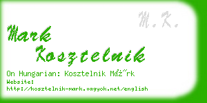 mark kosztelnik business card